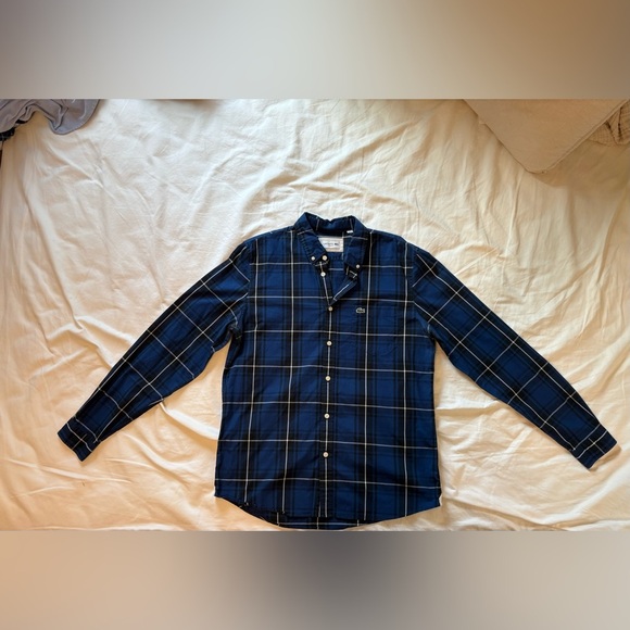 Lacoste Other - Lacoste Navy Plaid Casual Shirt